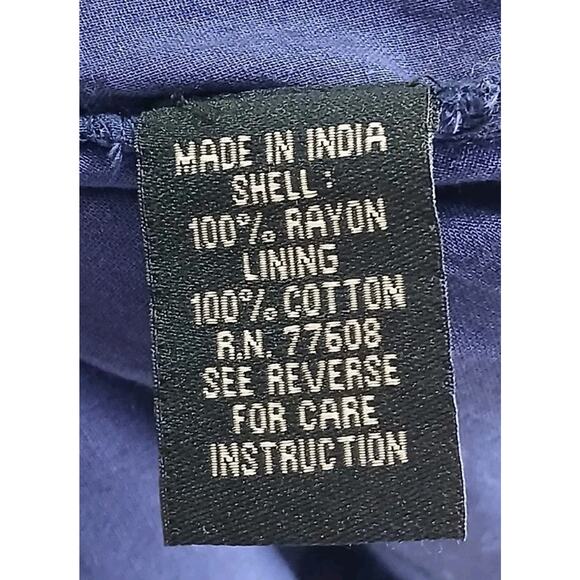 J Peterman Shirt Dress Fit & Flare Dark Blue Pink Polka Dots Maxi Size‎ 12 - Picture 5 of 7